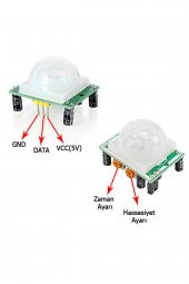 HC-SR501 PIR Sensor Modül  Hareket Algılama Sensor Modülü Kızılötesi İnsan Canlı Algılayıcı Dedektör - 5