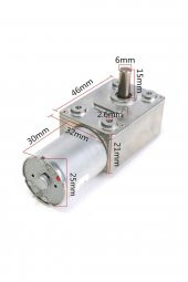 12V 5 Rpm JGY370 Redüktörlü DC Motor M3 Vida Delikli 5Rpm - 7
