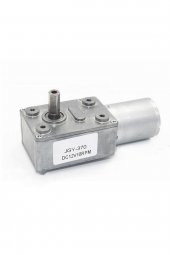 12V 10Rpm JGY370 Redüktörlü DC Motor M3 Vida Delikli 10 Rpm - 1