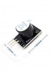 Aktif Buzzer Ses Modülü Arduino 5VDC 30mA 85Dba 10cm - 1