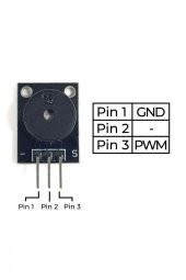 Aktif Buzzer Ses Modülü Arduino 5VDC 30mA 85Dba 10cm - 3