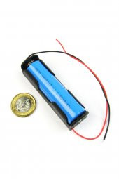 Tekli 1 li 18650 Pil Yuvası Kablolu Tutucu 3.7V Pil Şarj Kutusu - 5