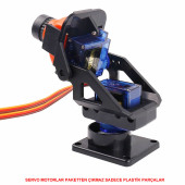 2 Eksen Pan Tilt Plastik Servo Motor Kamera Tutucu Taşıyıcı Haraket - 3