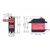 TD-8120MG 20kg 180 Derece Metal Dişli Servo Motor 20Kg Yüksek Tork Su Geçirmez Çift Rulman Dijital Robot El Kol - 7