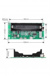 XH-A153 Bluetooth Mp3 Modül 18650 Lityum Pil Soketli  DC 5V  Pam8403 Stereo 3W+3W D Sınıf Amfi Ses - 8