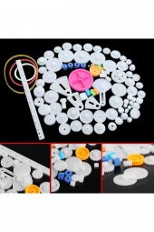85 Parça Plastik Dişli Seti RC Çark Arduino Oyuncak Robot Araba - 4