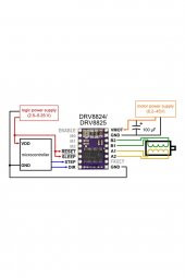 DRV8825 Step Motor Sürücü Modül + Soğutucu  32 Adım 1.5A 3D Yazıcı Robot CNC Reprap MKS GEN Ramps - 7