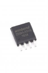 Winbond W25Q64JVSIQ 64M-bit Seri Flash 3.3V SPI Hafıza Entegresi 32768 Sayfa Uniform 4KB SOP8 - 3