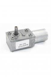 12V 60 Rpm JGY370 Redüktörlü DC Motor M3 Vida Delikli 60Rpm - 1