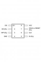 Winbond W25Q64JVSIQ 64M-bit Seri Flash 3.3V SPI Hafıza Entegresi 32768 Sayfa Uniform 4KB SOP8 - 7