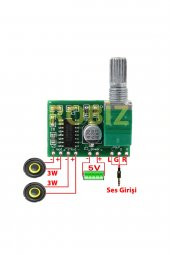 Ses Kontrol Potlu PAM8403 5V Mini Ses Yükseltici Class D 2x3w Amfi Kartı  Stereo Dijital - 1