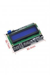 Arduino Shield 2x16 Karakter LCD Modül 6 Buton Keypad Tuş Takımı - 1