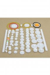 75 Parça Plastik Dişli Seti RC Çark Arduino Oyuncak Robot Araba Gear DIY Kremayer - 3