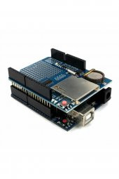 Arduino SD Kart RTC Saat Data Kayıt Logger Shield Ds1307 2x Led Prototip Pcb Alanı Reset Butonu - 7