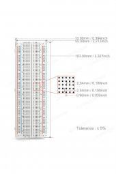 Breadboard MB-102 830 Hücre MB102 Büyük Boy Bread Board Protoboard Prototip Elektronik Deney - 5