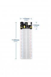 Breadboard MB-102 830 Hücre MB102 Büyük Boy Bread Board Protoboard Prototip Elektronik Deney - 8