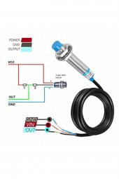 LJ12A3-4-Z/BY Endüktif 4mm Metal Algılayıcı Sensör PNP NO Temassız Proximity 3 Telli DC 6V-36V - 4