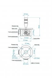 JH-D202X-R2 2 Eksen Joystick  5k Potansiyometre Ptz 2D Otomasyon Endüstriyel Vinç - 7