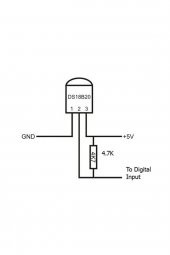DS18B20 Sıcaklık Isı Sensörü Dijital Termometre IC -55C 125C  TO-92 +-0.5C Hassasiyet 9/12 Bit ADC - 6