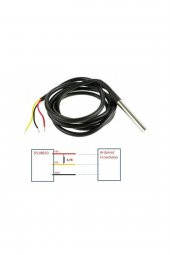 Kablolu Su Geçirmez DS18B20 DS1820 Sıcalık Isı Sensörü 1 Metre Arduino Yeni - 4