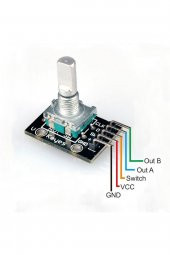 KY-040 Rotary Encoder Modül  20 Pals Pwm 360 Derece Döner Butonlu Dijital - 7