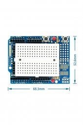 Arduino Proto Shield V5 Syb170 Mini Breadboard  Uno R3 Alt Kart Prototip Genişleme Kartı 2 Led - 8