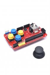 Arduino Joystick Shield 2 Eksen XY Joystick nRF24L01 Nokia5110 Bluetooth PS2 IIC 3.3V 5V 6 Buton Playstation - 5