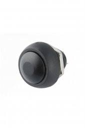 12mm PBS-33B 2 Pin Push Buton Siyah  ON OFF 1A 250V Mini Yuvarlak Su Geçirmez Anahtar Momentary - 3