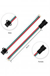 3 Pin JST SM 10cm Kablo Çifti Erkek Dişi Bağlantı Soketi LED Konnektör Şerid Led RGBWS2812B WS2811 - 7