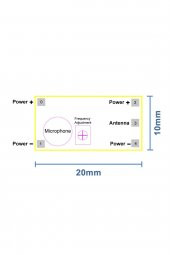 Mikrofonlu FM Radyo Verici Modül 88-115MHz Mini Kablosuz Ses Aktarım Kartı 100 Metre DC 2V/9V - 7