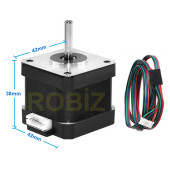 Nema 17 Step Motor 1.5A 0.4Nm D Mil 2 Faz 1.5A 1.8 Derece 200 Adım 3D Yazıcı Printer - 1