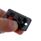 2li Hoparlör Terminal Soketi Panel Montaj Tip Yaylı Speaker Ses Kablo Bağlantı Birleştirme Konnektör thumbnail 2