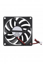 DC 12V FAN 80x80mm 8010 8x8cm Sessiz 2 Pin Fırçasız Soğutma Fanı Kuluçka Ekran Kartı Cooler - 6