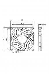 DC 12V FAN 80x80mm 8010 8x8cm Sessiz 2 Pin Fırçasız Soğutma Fanı Kuluçka Ekran Kartı Cooler - 8