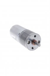 12V 60Rpm JGA25-370 Redüktörlü DC Motor  Metal Dişli Yüksek Tork Kuvvet 25mm Robot - 4