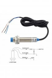 LJ12A3-4-Z/BX Endüktif 4mm Metal Algılayıcı Sensör NPN NO  Temassız Proximity 3 Telli DC 6V-36V - 2