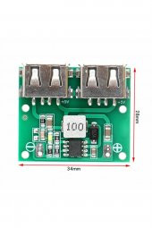 6-24V to 5V 3A Dual USB Çıkış Voltaj Düşürücü HW-681  2x Usb Çıkış Şarj Taşınabilir Güç Kaynağı - 7