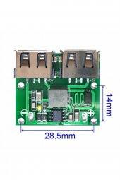 6-24V to 5V 3A Dual USB Çıkış Voltaj Düşürücü HW-681  2x Usb Çıkış Şarj Taşınabilir Güç Kaynağı - 8