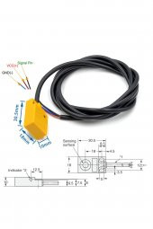 TL-W5MF1 Endüktif 5mm Metal Algılayıcı Sensör Pnp NO  Temassız Proximity Anahtar 3 Telli DC 6V-36V - 8