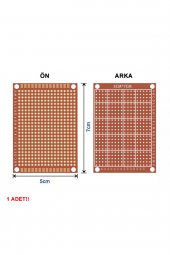 5x7cm Pertinaks Pcb Proto 10X24 432 Adet Bakır Delik Prototip Deney Kartı 2.54mm Pertenaks - 1