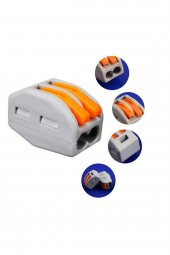 2li Kolay Kablo Tel Birleştirici Konnektör Vidasız Klemens 250V 32A 1mm/4mm Elektrik Kablo Bağlantı thumbnail 3