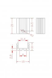 To220 Aluminyum Soğutucu Set Radyatör Entegre Transistör Mosfet Bjt Lm78xx Lm317 Irfxxx Tdaxx - 8