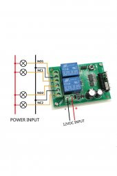 433Mhz RF 2 Kanal Röle Modül DC12V Kablosuz Motor Pompa Fan Lamba Perde Akıllı Ev Garaj Bariyer Kapı - 5