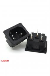220V 15A AC Erkek Power Giriş Soketi C14 3 Pin Panel Montaj Tip Güç Kablo Bağlantı Konnektörü - 7