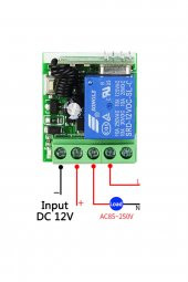 433Mhz RF 1 Kanal Röle Modül DC 12V  Kablosuz Pompa Fan Lamba Perde Akıllı Ev Garaj Bariyer Kapı - 6