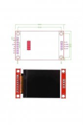 1.8 inch LCD TFT Modül QVGA 128x160 Pixel 1.8 inç 8 Pin SPI Seri Ekran SD Kart Soketi ST7735 Arduino - 6