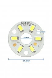 5730 12V 3W 32mm Beyaz Led Modül Aluminyum Pcb 6 Led Lamba Aydınlatma Işık - 4