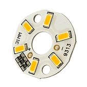 5730 5V 3W 31mm Sarı Led Modül  Aluminyum Pcb 6 Led Lamba Aydınlatma Işık thumbnail 4