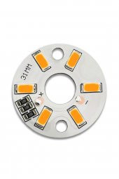 5730 5V 3W 31mm Sarı Led Modül  Aluminyum Pcb 6 Led Lamba Aydınlatma Işık - 1