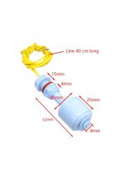 52mm Dikey Tip Su Sıvı Seviye Sensörü Plastik 10W NC Şamandıra Mekanik Anahtar Kazan Kap Depo Tank - 7
